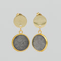 Beton Ohrringe Natur Gold – Supreme Edition – Handmade in Austria