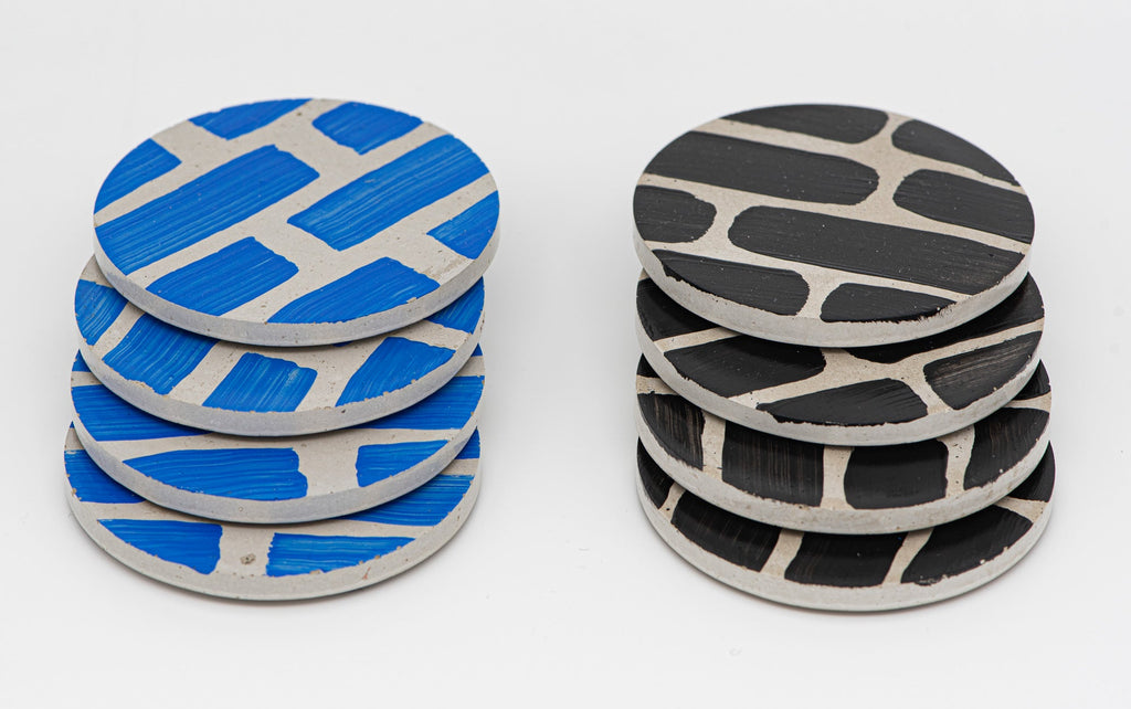 Beton Glasuntersetzer-Set 4-teilig