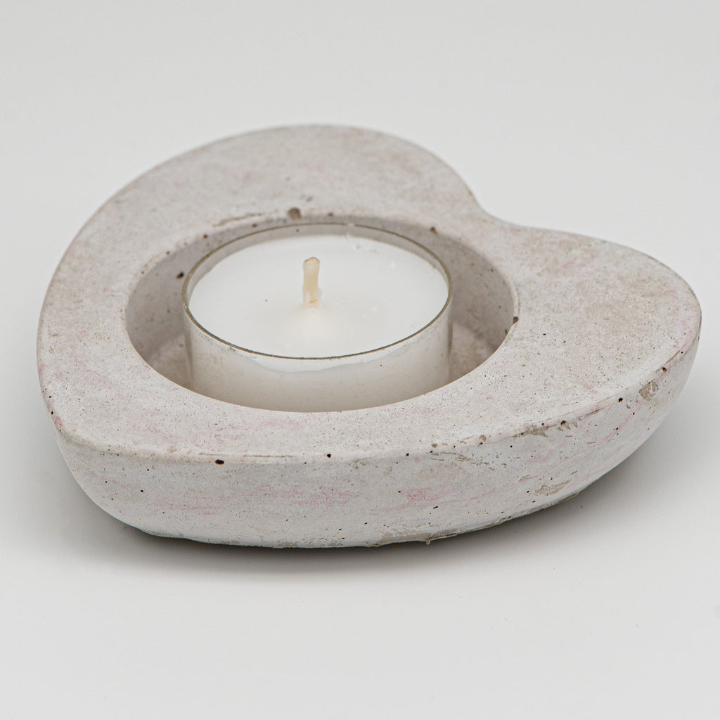 Beton Kerzenhalter Herz