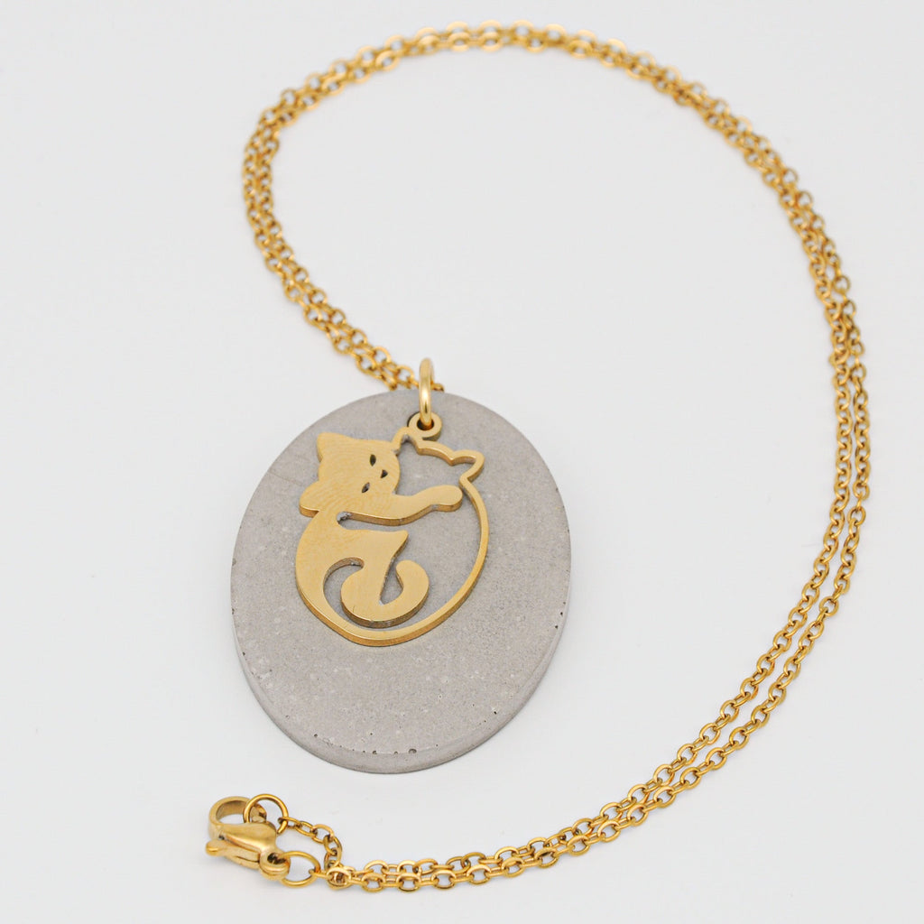 Beton Kette Katze Large – Handmade in Austria