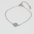 Beton Armband Silberkette Teal Small – Handmade in Austria