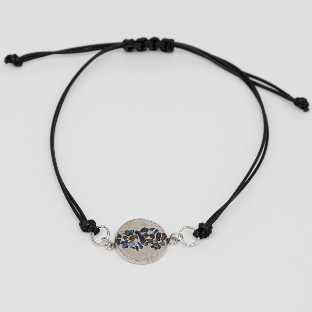 Beton Armband Kordel Schwarz Blau – Handmade in Austria
