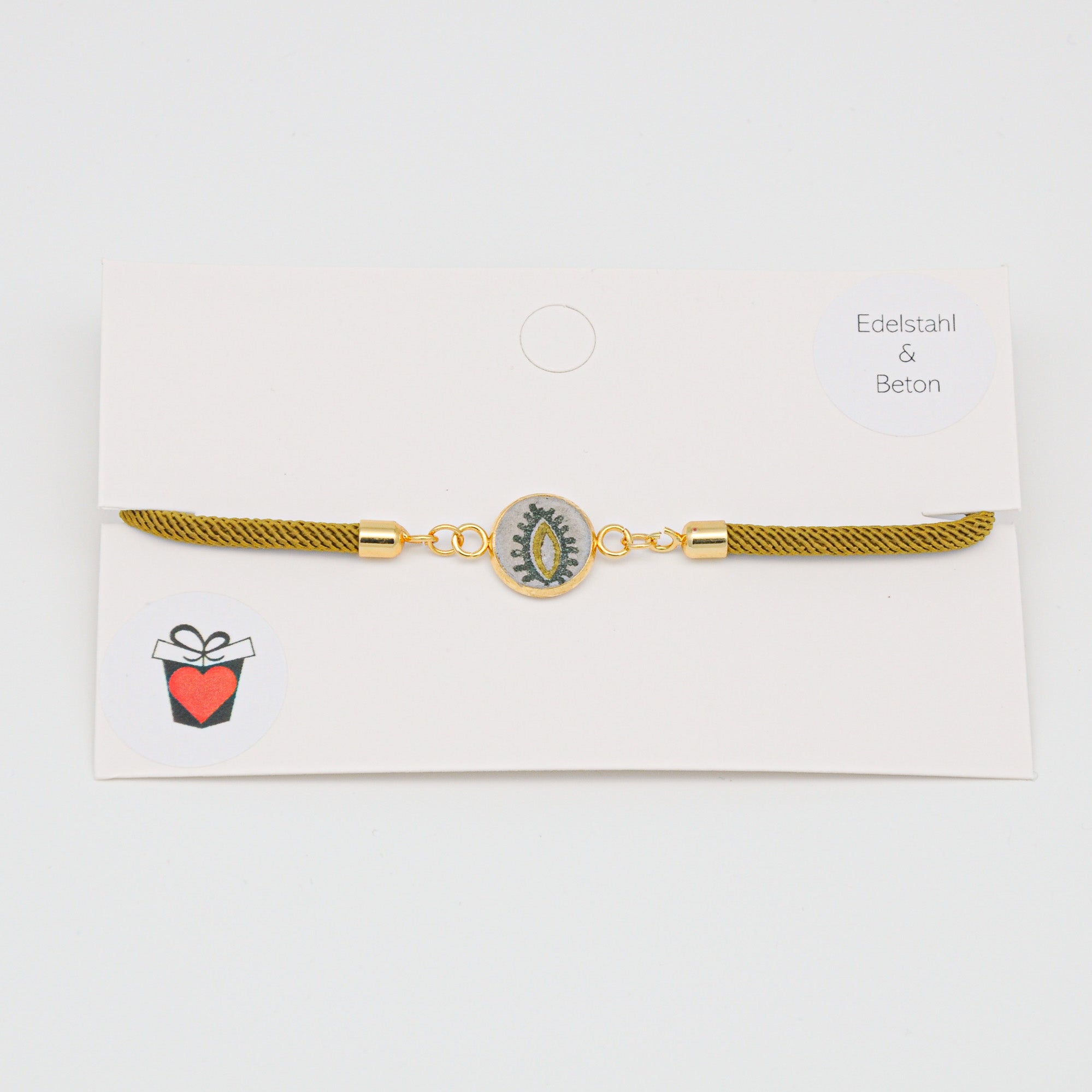 Beton Armband Kordel Khaki Small – Ansicht 2