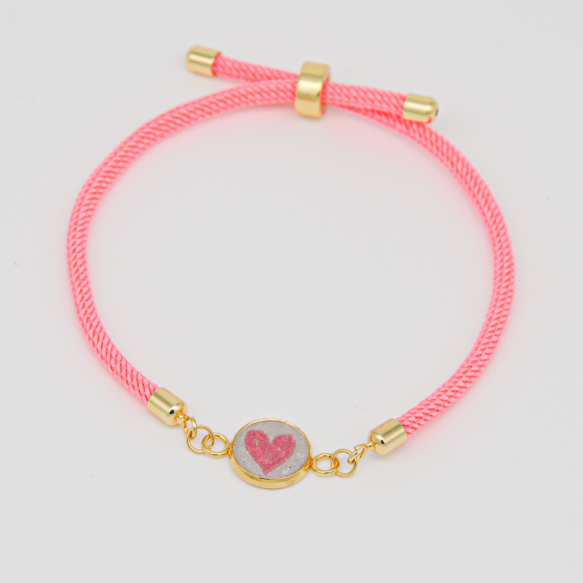 Beton Armband Kordel Pink Small – Handmade in Austria