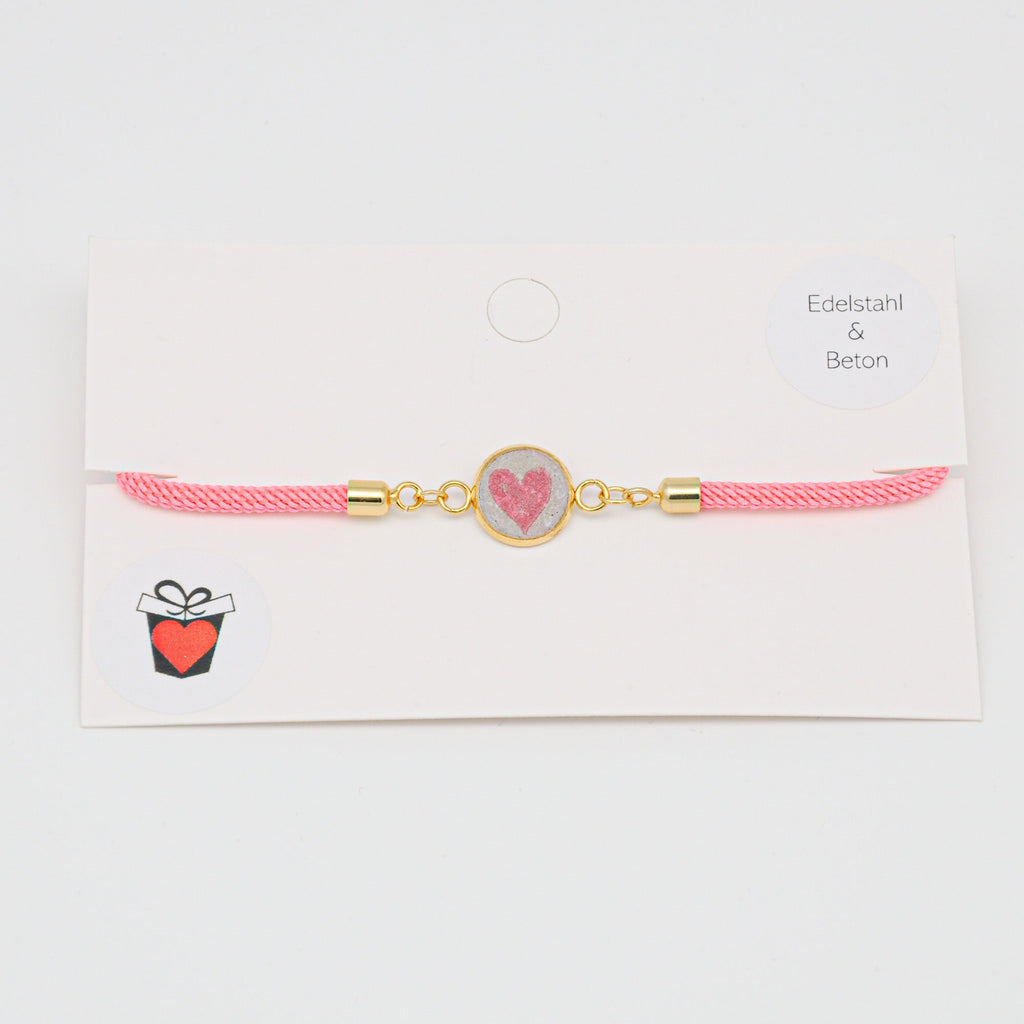 Beton Armband Kordel Pink Small – Ansicht 2