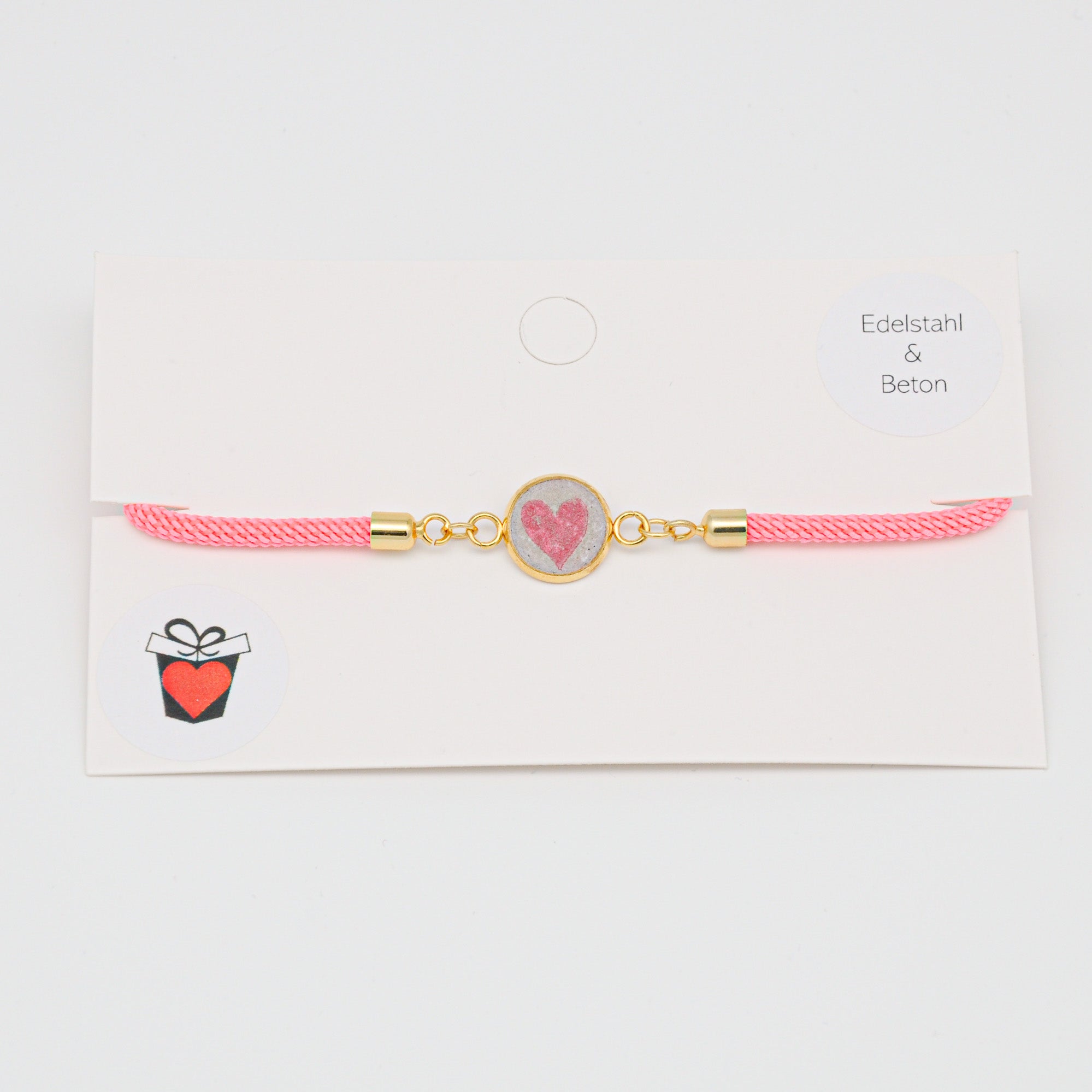 Beton Armband Kordel Pink Small – Ansicht 2