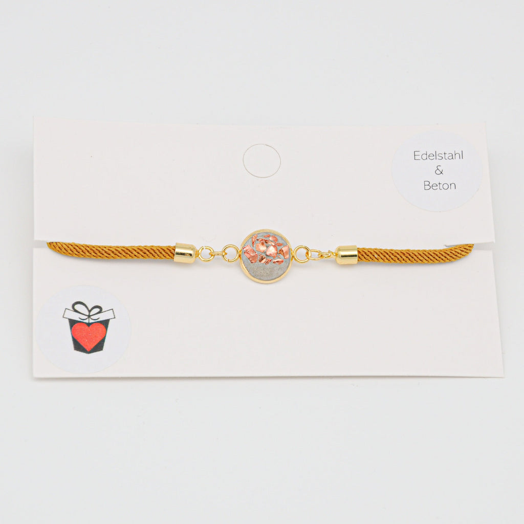 Beton Armband Kordel Cognac Small – Ansicht 2