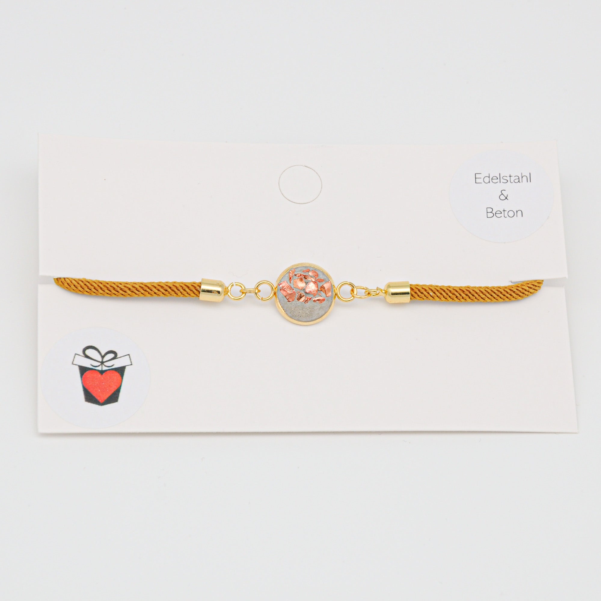 Beton Armband Kordel Cognac Small – Ansicht 2