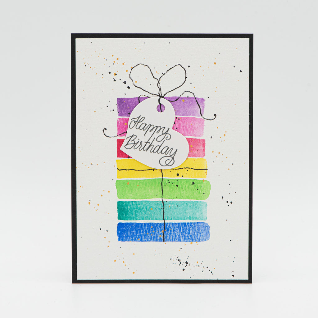 Geburtstagskarte – Happy Birthday Aquarell