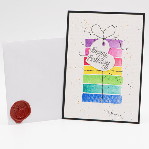 Geburtstagskarte – Happy Birthday Aquarell