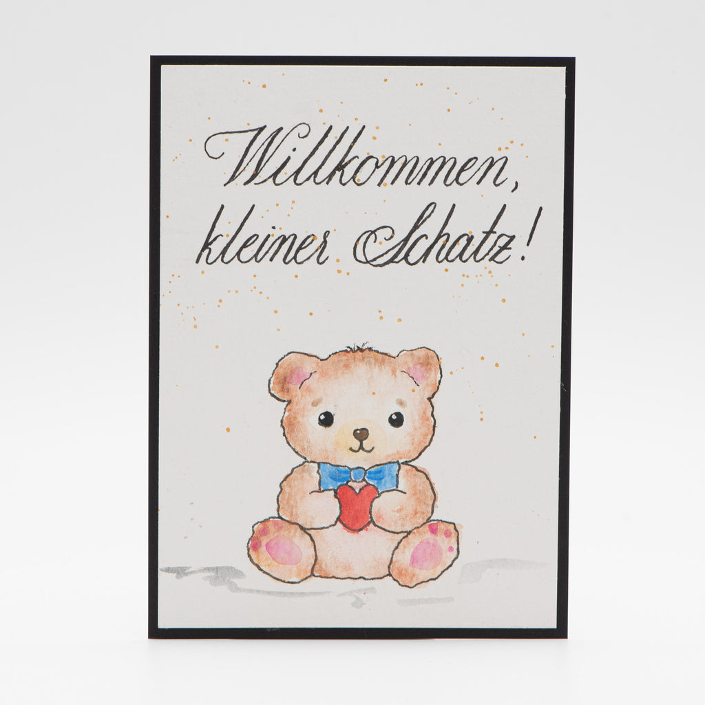 Geburtskarte – Willkommen kleiner Schatz Bär