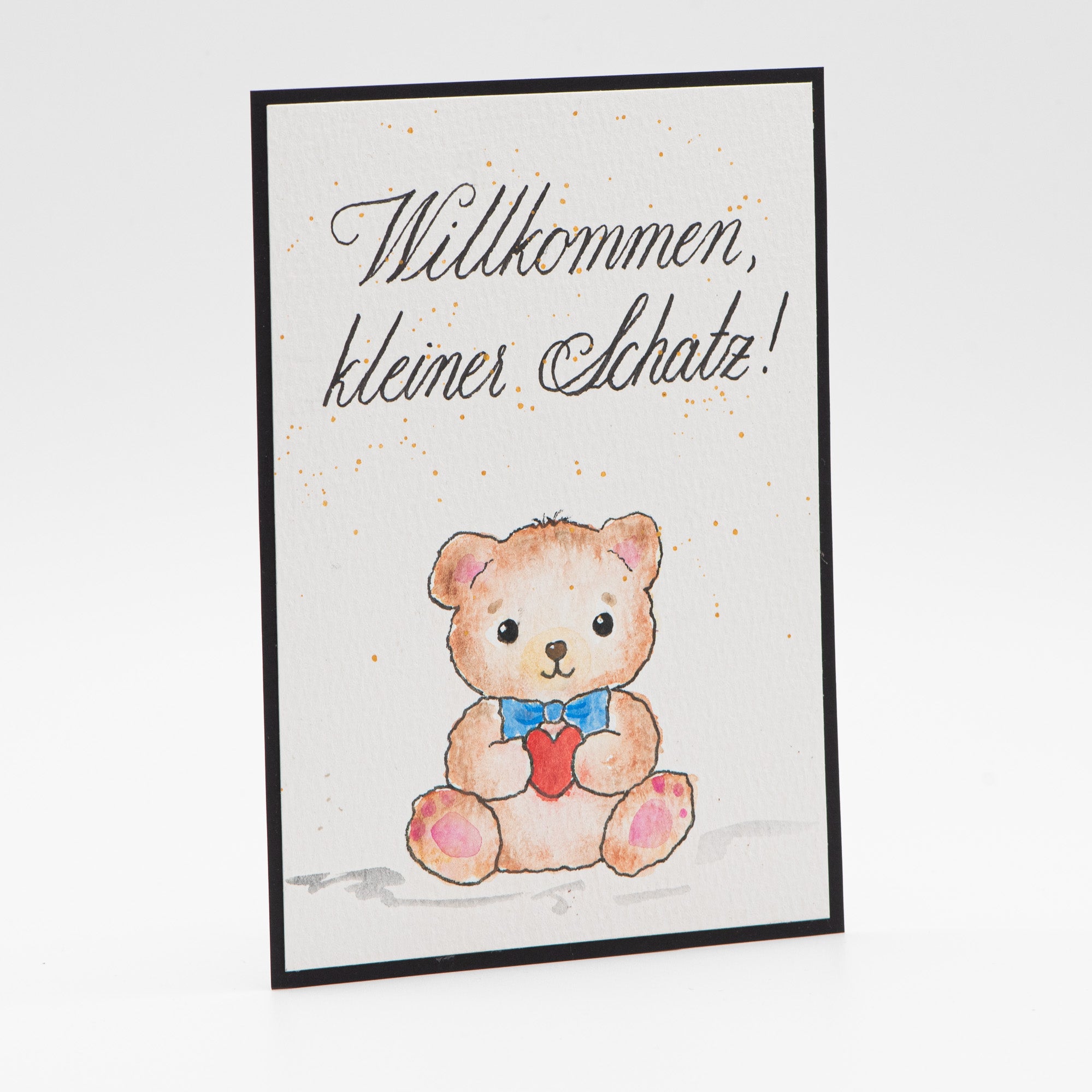Geburtskarte – Willkommen kleiner Schatz Bär