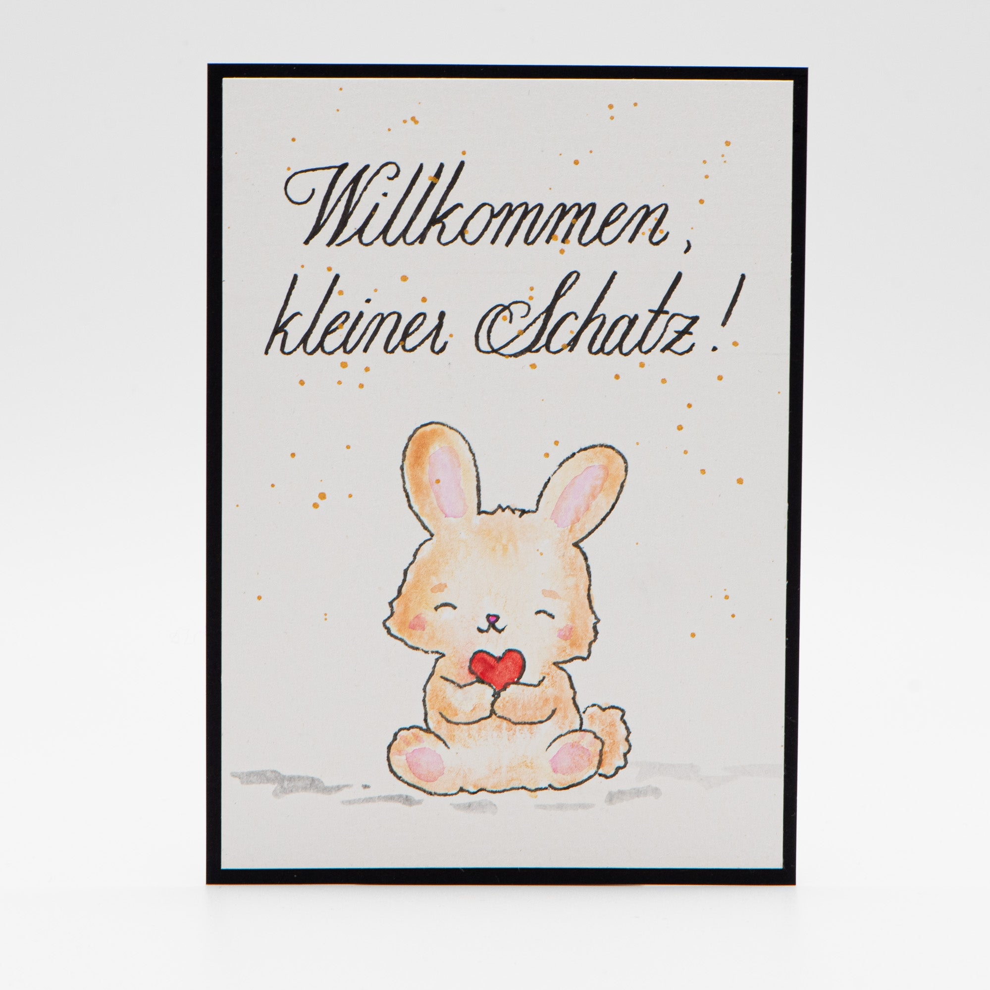 Geburtskarte – Willkommen kleiner Schatz Hase