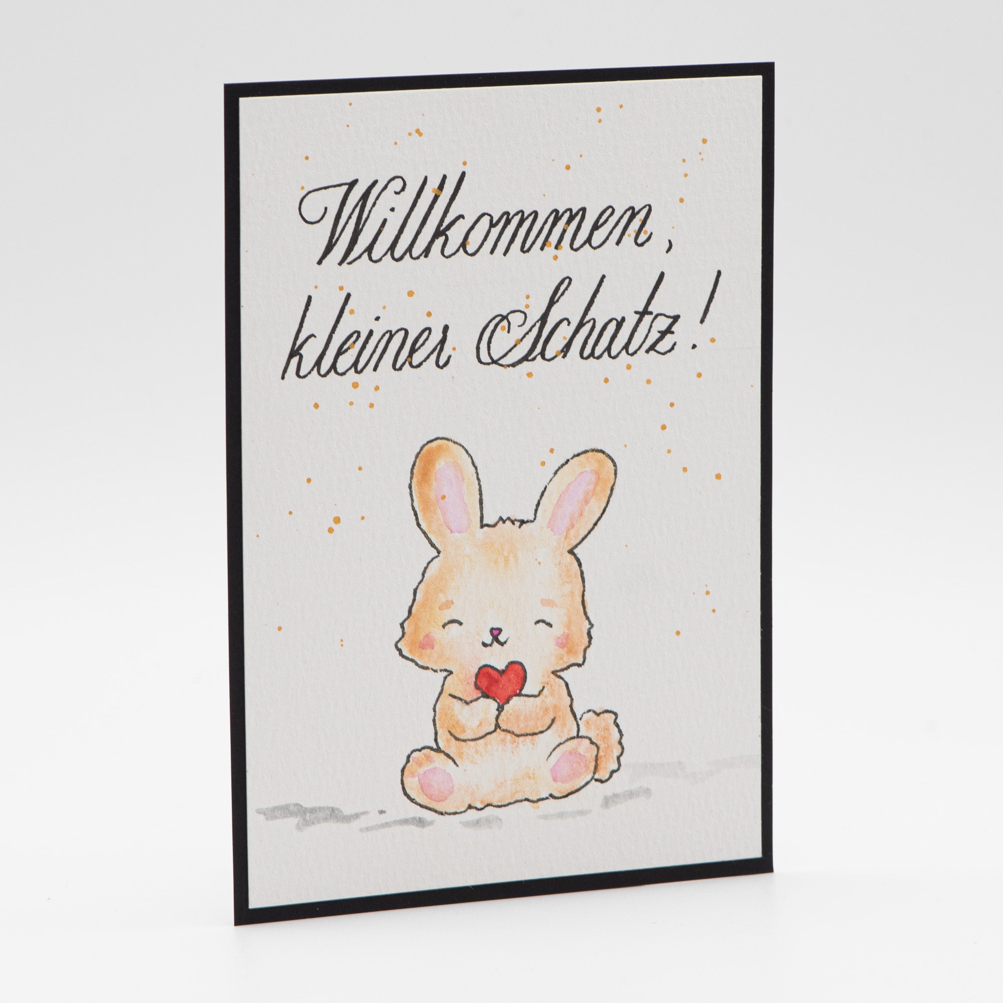 Geburtskarte – Willkommen kleiner Schatz Hase